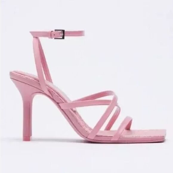 BRAND NEW ZARA SQUARE TOE MULTI-STRAP SANDAL - Picture 4 of 16